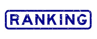 Beyaz arkaplanda Grunge mavisi sıralı kare kauçuk mühür damgası