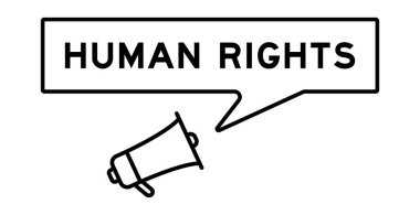 Beyaz arkaplanda konuşma baloncuğu olan megafon simgesi