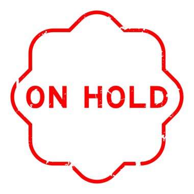 Grunge kırmızı, beyaz arkaplanda kauçuk mühür damgası var.