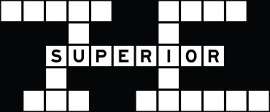 Çapraz bulmaca arka planında kelime üstte alfabe harfi