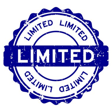 Beyaz arka plan üzerinde Grunge mavi sınırlı kelime yuvarlak kauçuk mühür damga