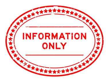 Grunge kırmızı bilgi. Beyaz arka planda sadece oval lastik mühür var.