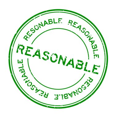 Grunge yeşil kelime yuvarlak lastik mühür beyaz arka planda