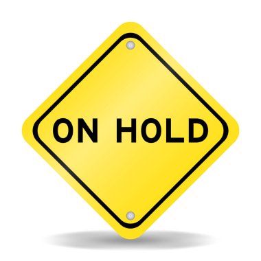 Beyaz arkaplanda beklemede olan sarı renk taşıma işareti