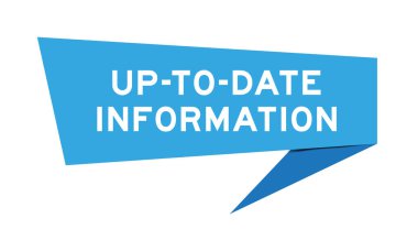 Beyaz arkaplan hakkında güncel bilgi içeren mavi renk konuşma afişi