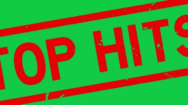 Grunge kırmızı tepesi sözcüğün kare kauçuk mühür damgasını vurdu yeşil arkaplanda yakınlaştır