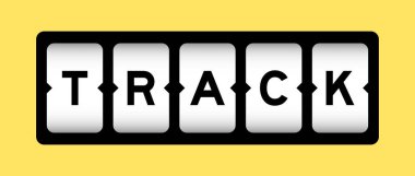 Sarı arkaplan ile slot flamasında siyah renk