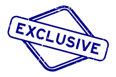 Grunge mavi kelime özel beyaz arka planda kauçuk mühür