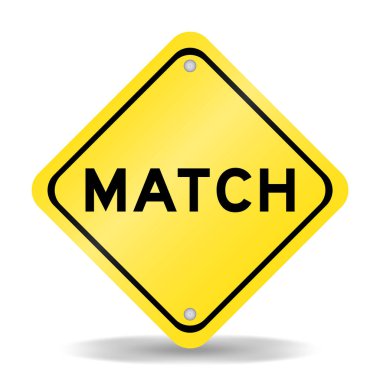 Beyaz arkaplanda kelime eşleşmesi olan sarı renk taşıma işareti