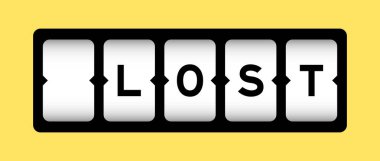 Sarı arkaplan ile slot pankartımda kaybolan siyah renk