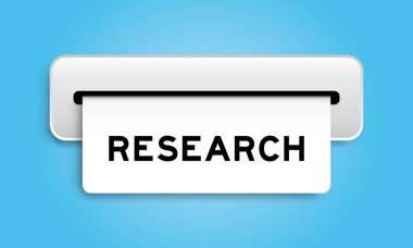 Mavi arka plandaki makineden kelime araştırması içeren beyaz kupon pankartı