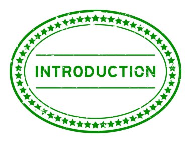 Grunge yeşil giriş sözcüğü oval lastik mühür beyaz arka planda