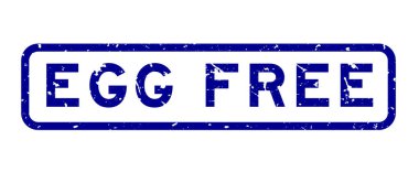 Grunge mavi yumurta ücretsiz kelime kare kauçuk mühür beyaz arka planda