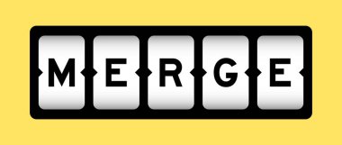 Kelime olarak siyah renk sarı arkaplan ile slot pankartıyla birleşir