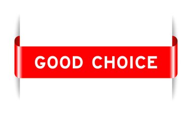 Beyaz arkaplan üzerinde iyi seçim olan kırmızı renk etiketli pankart