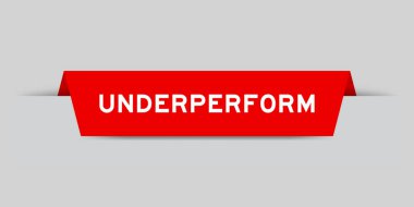 Gri arkaplanda düşük performanslı kırmızı etiket eklendi