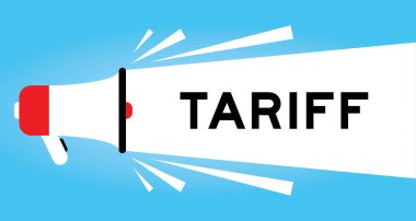 Mavi arkaplanda beyaz afiş ile kelime tarifesi ile renk megafonu simgesi