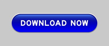 Gri arkaplanda kelime indirme ile mavi renkli kapsül şekli düğmesi