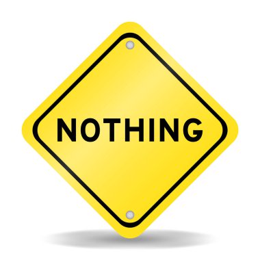 Beyaz arkaplanda hiçbir sözcük bulunmayan sarı renk taşıma işareti