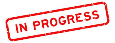 Grunge kırmızı devam ederken beyaz arkaplanda kare kauçuk mühür işareti