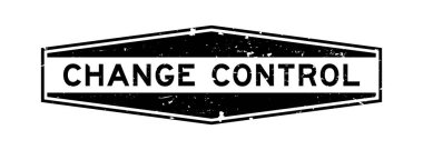 Grunge siyah kontrol sözcük altıgen lastik mühür beyaz arka planda
