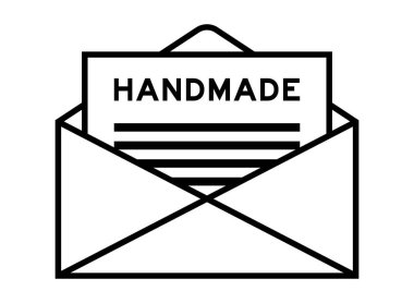 Zarf ve harf işareti manşet olarak el yapımı.