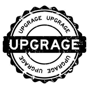 Grunge siyah yükseltme kelime yuvarlak lastik mühür damgası beyaz arka plan üzerinde