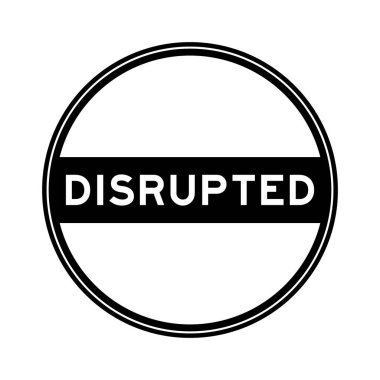 Beyaz arkaplanda siyah renkli mühür etiketi bozulmuş