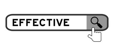 Beyaz arkaplanda büyüteç simgesi ile etkili sözcük ile arama paneli