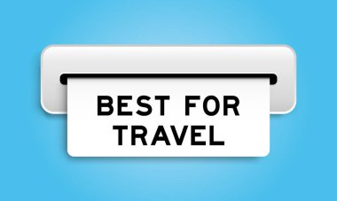 Mavi arkaplandaki makineden gelen sözlerle birlikte beyaz kupon pankartı