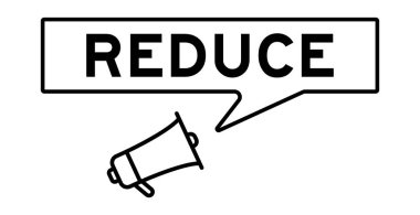 Konuşma baloncuklu megafon simgesi beyaz arkaplanda azaldı