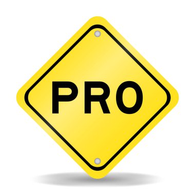 Beyaz arkaplanda sözcüğü ile sarı renk taşıma işareti