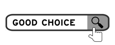 Beyaz arkaplanda büyüteç simgesini devretme ile sözcük olarak iyi seçim yap