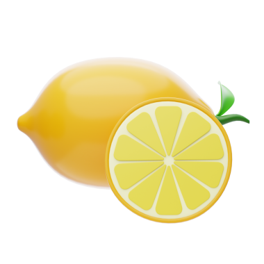 limon meyvesi çizimi beyaz üzerine