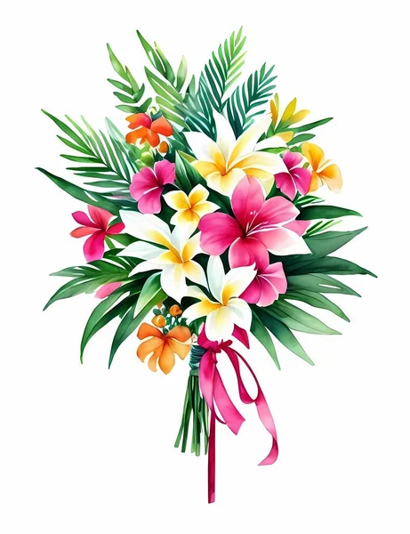 Ramo Flores Tropicales — Archivo Imágenes Vectoriales
