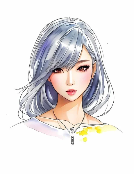 Asiatisch Beauty Star Mädchen — Stockvektor