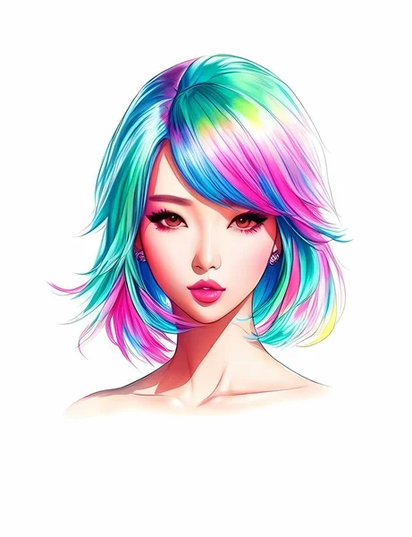 Asian Beauty Star Girl — Stock Vector