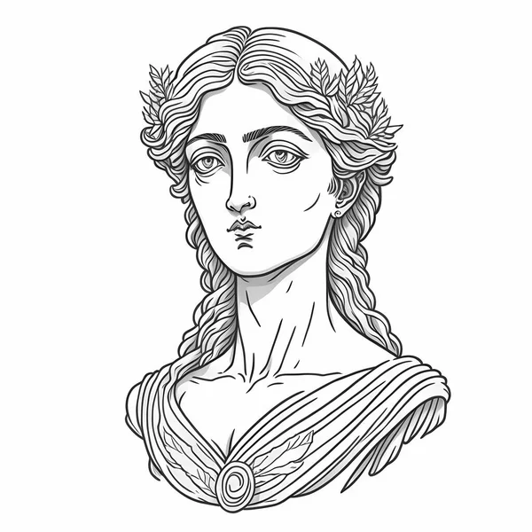 Античная Греческая Богиня Сломанная Рука Художественном Стиле — стоковый вектор