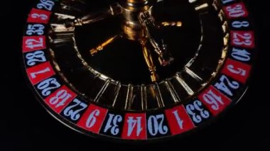 The roulette wheel in the casino is spinning - 17 black wins