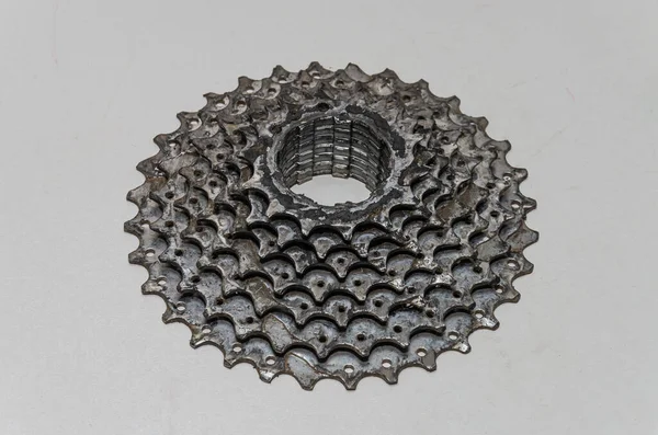 修理工場の自転車スター付きカセット — ストック写真