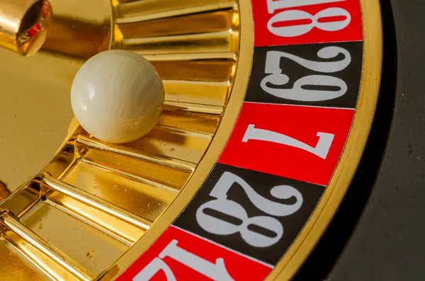 Roue Roulette Dans Casino Numéro Sept Gagné — Photo