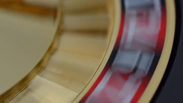 Roda Roleta Cassino Número Sete Ganhou — Vídeo de Stock