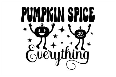 Balkabağı Baharatı Her şey - Sonbahar Mektup Tasarımı, Sonbahar Gömlek Tasarımı