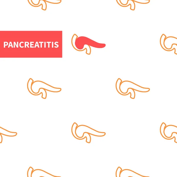 Pancreatitis Inflamación Del Páncreas Patrón Conciencia Enfermedades Pancreáticas Trastorno Del — Vector de stock