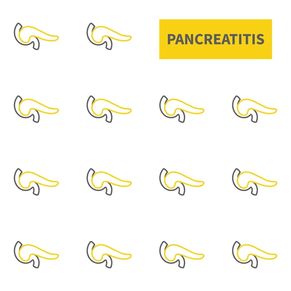 Pancreatitis Inflamación Del Páncreas Patrón Conciencia Enfermedades Pancreáticas Trastorno Del — Vector de stock