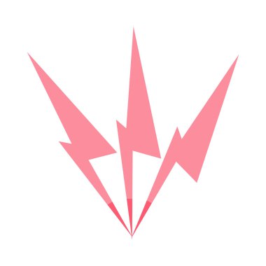 Şiddetli acı veren şimşek simgesi. Tehlike ve öfke sembolü. Tıbbi konsept. Vektör illüstrasyonu.