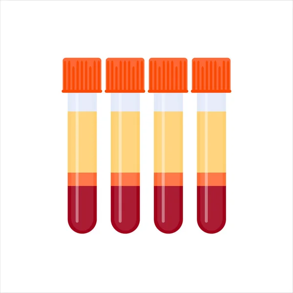 遠心分離機で血小板を分離した後のPrp血液検査管 血小板が豊富なプラズマ再生医療の概念 Prpベクトルのインフォグラフィック — ストックベクタ