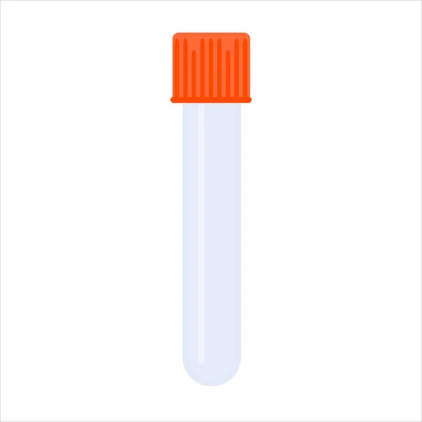 Leeres Labor Reagenzglas Zur Blutentnahme Oder Laborforschung Wissenschaftliches Und Medizinisches — Stockvektor