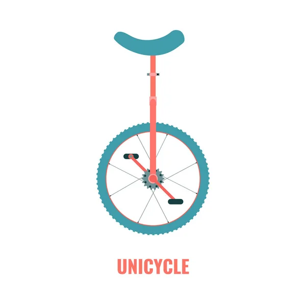Símbolo Circo Unicycle Ícone Bicicleta Roda Transporte Mono Roda Sinal — Vetor de Stock