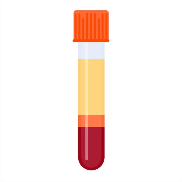 遠心分離機で血小板を分離した後のPrp血液検査管 血小板が豊富なプラズマ再生医療の概念 Prpベクトルのインフォグラフィック — ストックベクタ